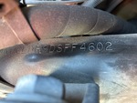 General Appearance with Frame Stamp Serial Number/VIN Photo