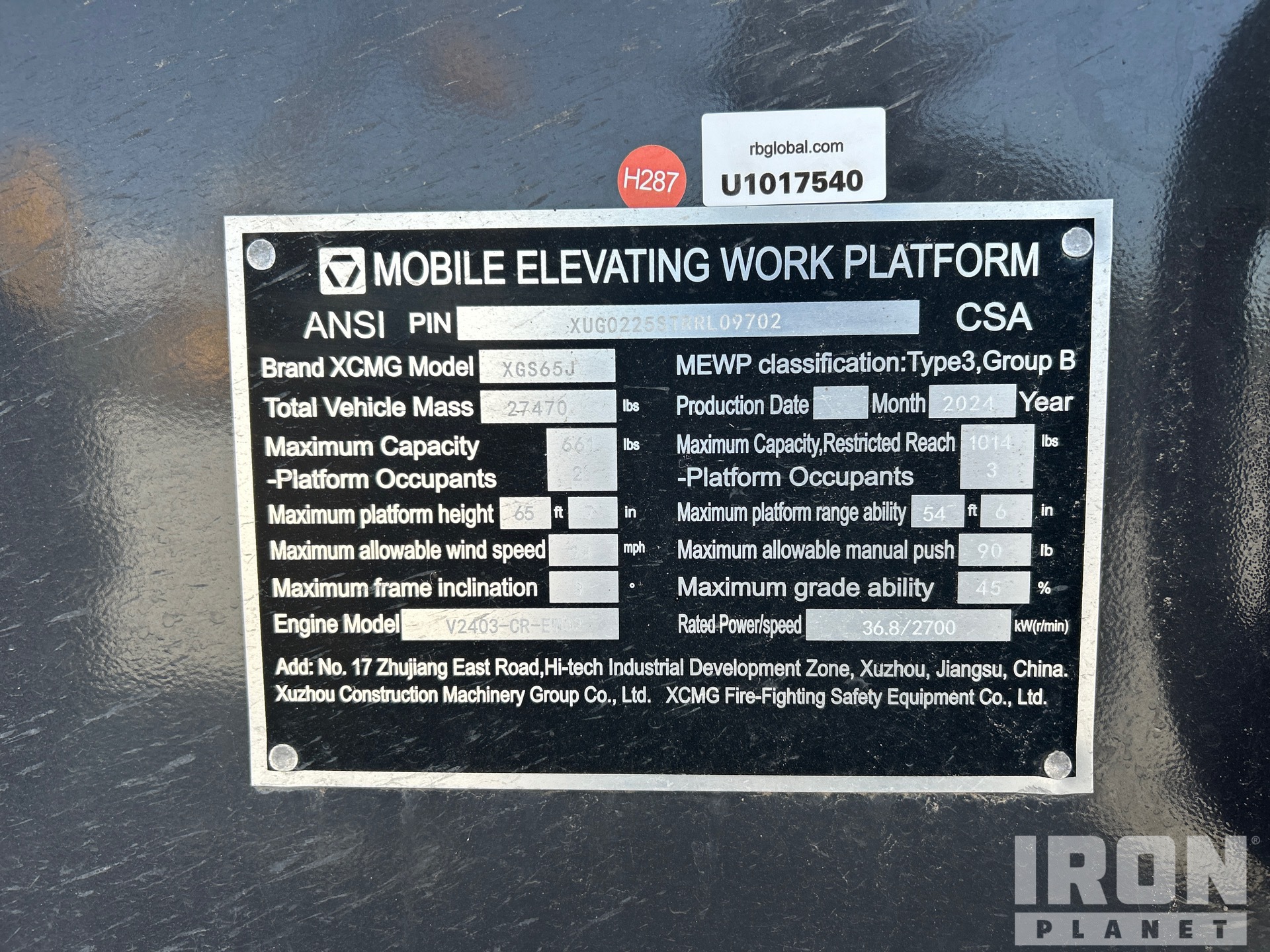 General Appearance with Picture, Right Rear Corner