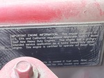 Engine with Emission Label