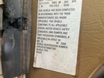 General Appearance with Frame Stamp Serial Number/VIN Photo