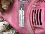 Engine with Emission Control Label