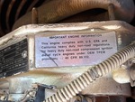 Engine with Emission Label