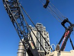Crane Superstructure with Boom Stops
