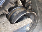 Chassis with Desgaste de las poleas intermedias posteriores