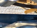 General Appearance with Frame Stamp Serial Number/VIN Photo